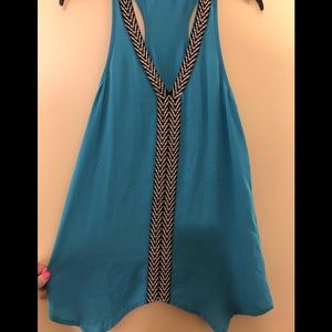 Anthropologie THML teal tank XS super cute!